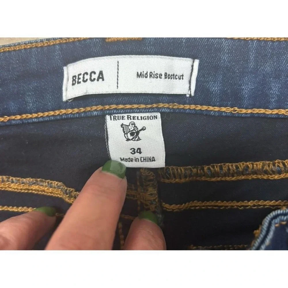 True Religion Becca‎ midrise bootcut jeans size 34